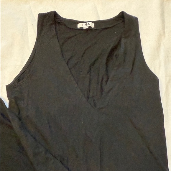 LNA Black V-Neck Sleeveless Dress - Picture 2 of 4